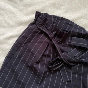 Navy Elastic Waist Shorts